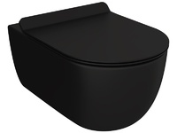 Конзолна тоалетна в черен цвят - V-Tondo Rimless Mat Black