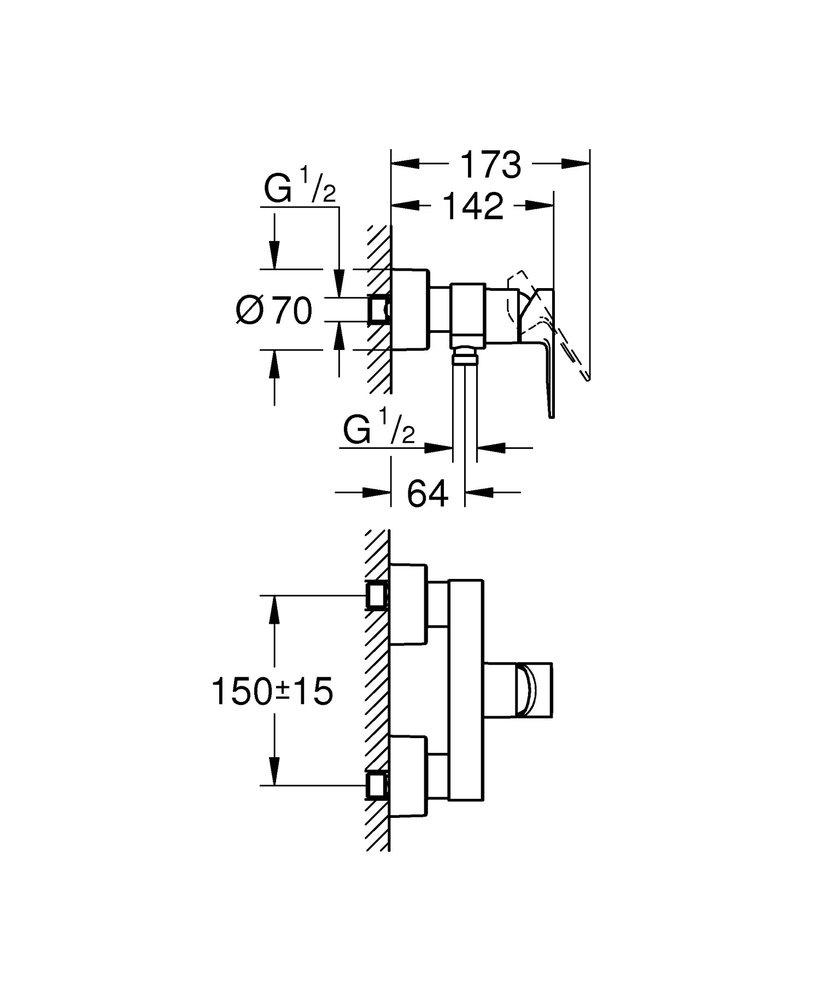 Батерия за душ Grohe Lineare (1)