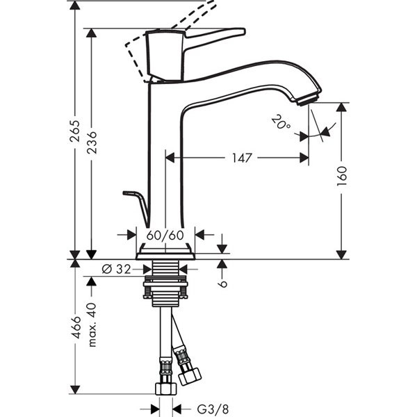 Смесител за мивка Metropol Classic 160 (1)