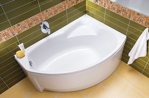 Акрилна ъглова вана Агат 150x100см - дясна