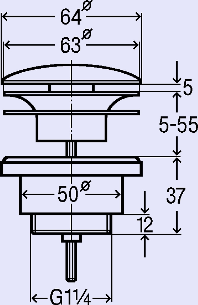 Клик сифон за умивалник Viega Visign V1 (1)